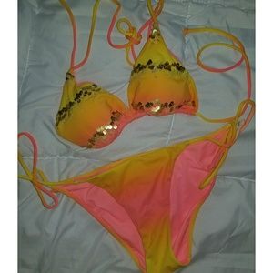Victoria Secret Bikini. Medium top, small bottom.